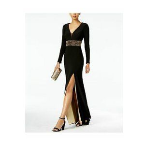 Black and Gold Evening Gown